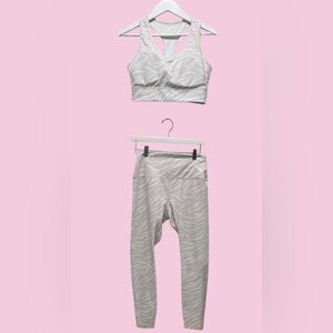 RBX White and Light Gray Zebra Activewear Set